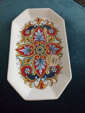 GORGEOUS NEW Nova Deruta Made in Italy 7"x12" Platter